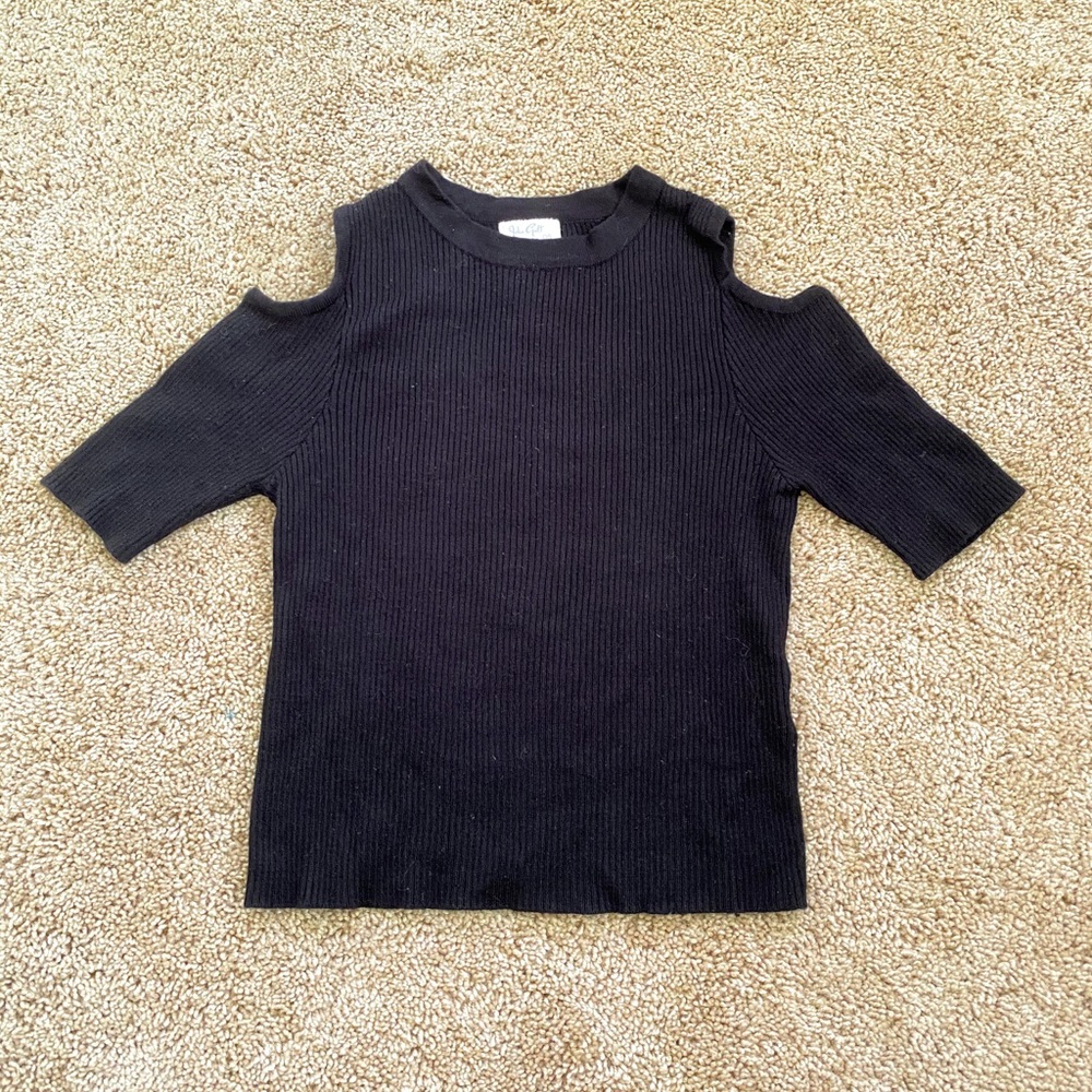 RARE BRANDY BLACK OFF THE SHOULDER TOP